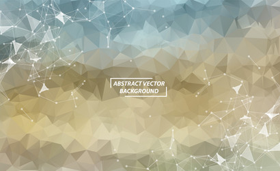 abstract blue brown polygonal space background vector image
