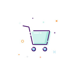 concept cart icon thin line flat design element vector image
