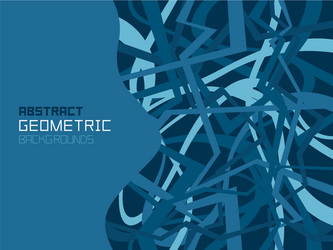 geometric background with random chaotic lines vector image