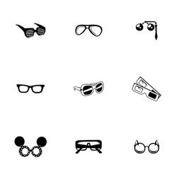 Glasses icon set vector