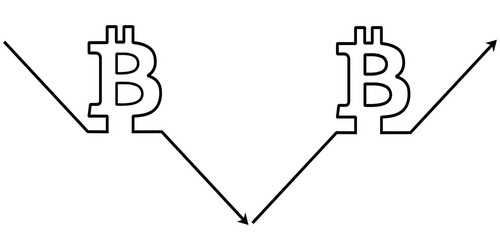 Set icons cryptocurrency bitcoin symbol vector