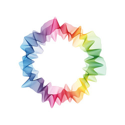 abstract wave pattern color round vector image