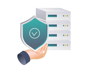 security assurance in hosting servers technology vector image