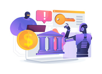 ai fraud detection in banking abstract concept vector image