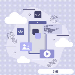 content management system concept vector image