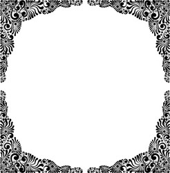 Decorative flower frame Royalty Free Vector Image