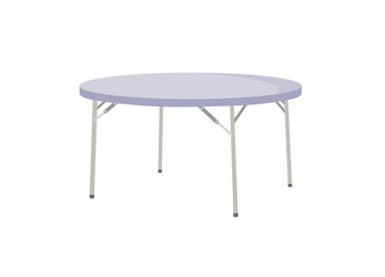 foldable round table isolated on white background vector image