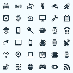 Set of simple web icons vector