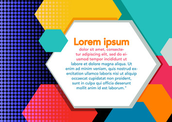 abstract hexagon background design template vector image