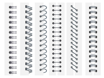 notebook spirals rings binding notebooks pages vector image