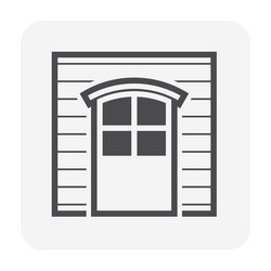 Wall door icon vector