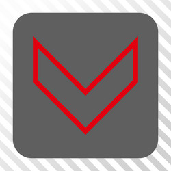 arrowhead down rounded square button vector image