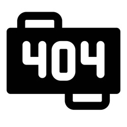 code of error for not found page vector image