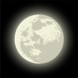 Glowing Moon Vector Illustration PNG Images