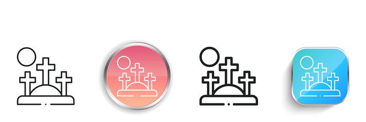 golgotha icon thin linear regular and button vector image
