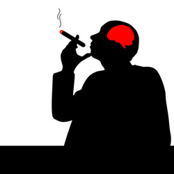 Man with cigar vector