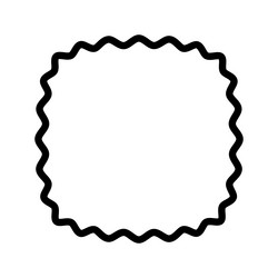wavy squircls or square with rounded borders vector image