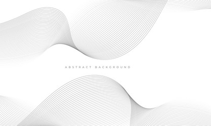 abstract white background with grey wavy lines vector image