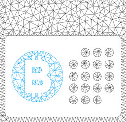 Bitcoin table mesh 2d model vector