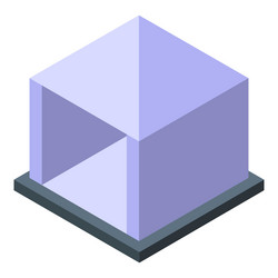 empty showcase exhibiting nothing with open front vector image