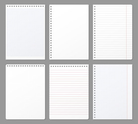 notebook sheet sheets torn from paper vector image