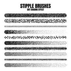 stipple scatter brush ink drawing and texturing vector image