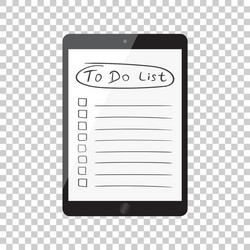 Businessman to do list checklist with tablet vector