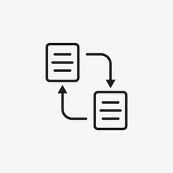 data transfer between computer and smartphone vector image
