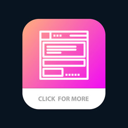 file browser computing code mobile app button vector image