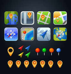 GPS Icons - Navigation & Location vector