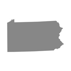 Map of the us state pennsylvania vector