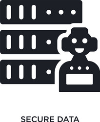 secure data isolated icon simple element from vector image