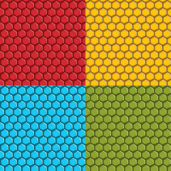 set of seamless patterns with hexagonal tiles vector image
