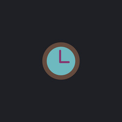 time clock computer symbol vector image