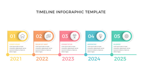Timeline Infographic Template vector image