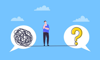 understanding problem solution simplify challenge vector image