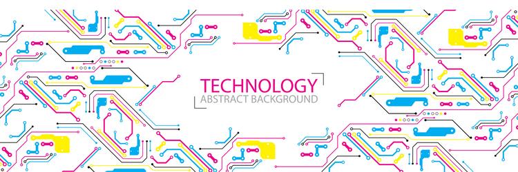 abstract technological background with various vector image