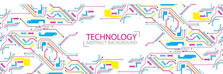 abstract technological background with various vector