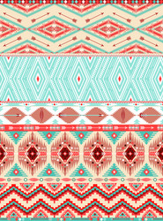 Aztec tribal geometric seamless two pattern Vector Image