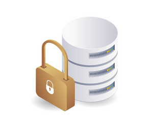 security key for database server systems vector image