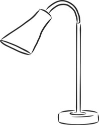table lamp sketch icon isolated on background vector image