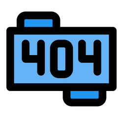 code of error for not found page vector image