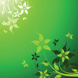 Green floral background Royalty Free Vector Image