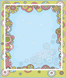 floral frame vector