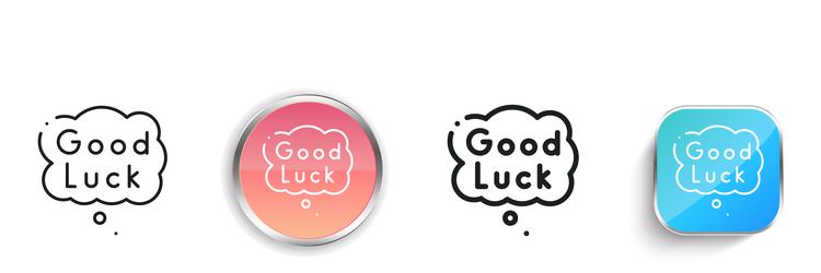 good luck icon thin linear regular and button vector image