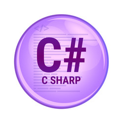 icon or symbol of c sharp vector image