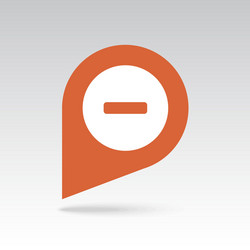 minus pin map icon pointer markers vector image