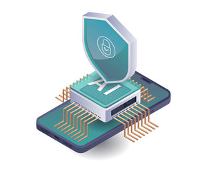 security of ai applications on smartphone vector image