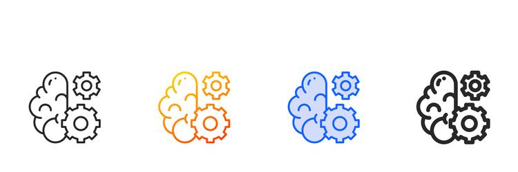 setup iconthin linear gradient blue stroke vector image