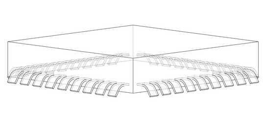 3d microchip rendering vector image